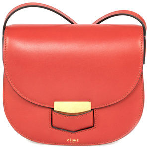 Céline Trotter Red Calfskin Leather Small